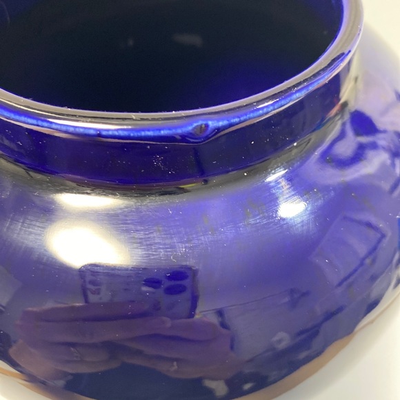 Vintage Cobalt Blue Haegar Art Deco Vase  1987 Bottom Tag # 4090  9 inch tall - Picture 9 of 13